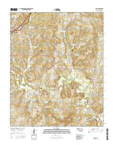 Slick Oklahoma Current topographic map, 1:24000 scale, 7.5 X 7.5 Minute, Year 2016