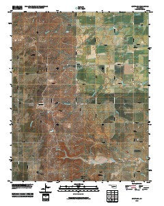 Southard Oklahoma Historical topographic map, 1:24000 scale, 7.5 X 7.5 Minute, Year 2010