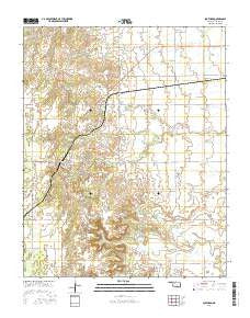 Southard Oklahoma Current topographic map, 1:24000 scale, 7.5 X 7.5 Minute, Year 2016