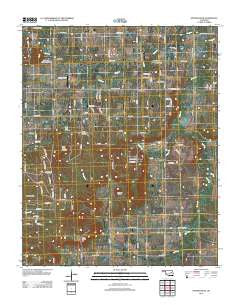 Spanish Peak Oklahoma Historical topographic map, 1:24000 scale, 7.5 X 7.5 Minute, Year 2012
