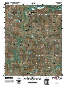 Sparks Oklahoma Historical topographic map, 1:24000 scale, 7.5 X 7.5 Minute, Year 2009