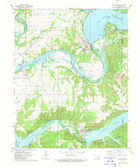 Spavinaw Oklahoma Historical topographic map, 1:24000 scale, 7.5 X 7.5 Minute, Year 1971
