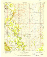Sperry Oklahoma Historical topographic map, 1:24000 scale, 7.5 X 7.5 Minute, Year 1955