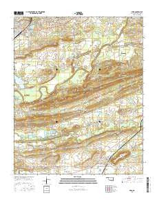 Spiro Oklahoma Current topographic map, 1:24000 scale, 7.5 X 7.5 Minute, Year 2016