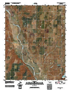 Squaw Creek Oklahoma Historical topographic map, 1:24000 scale, 7.5 X 7.5 Minute, Year 2009