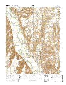 Squaw Creek Oklahoma Current topographic map, 1:24000 scale, 7.5 X 7.5 Minute, Year 2016