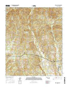Steel Junction Oklahoma Current topographic map, 1:24000 scale, 7.5 X 7.5 Minute, Year 2016