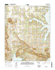 Stidham Oklahoma Current topographic map, 1:24000 scale, 7.5 X 7.5 Minute, Year 2016