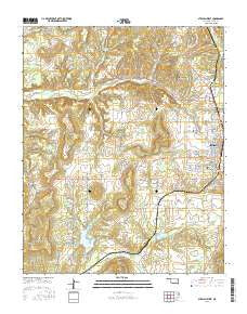 Stilwell West Oklahoma Current topographic map, 1:24000 scale, 7.5 X 7.5 Minute, Year 2016