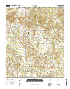 Stonewall Oklahoma Current topographic map, 1:24000 scale, 7.5 X 7.5 Minute, Year 2016