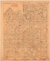 Stonewall Oklahoma Historical topographic map, 1:125000 scale, 30 X 30 Minute, Year 1901