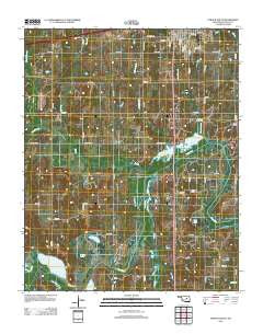 Stroud South Oklahoma Historical topographic map, 1:24000 scale, 7.5 X 7.5 Minute, Year 2012
