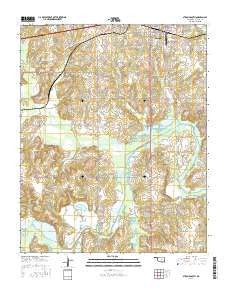 Stroud South Oklahoma Current topographic map, 1:24000 scale, 7.5 X 7.5 Minute, Year 2016