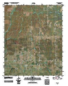 Swink Oklahoma Historical topographic map, 1:24000 scale, 7.5 X 7.5 Minute, Year 2010