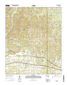 Swink Oklahoma Current topographic map, 1:24000 scale, 7.5 X 7.5 Minute, Year 2016