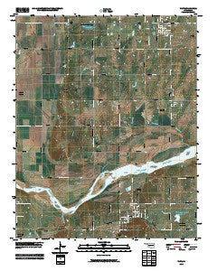 Taft Oklahoma Historical topographic map, 1:24000 scale, 7.5 X 7.5 Minute, Year 2010