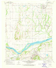 Taft Oklahoma Historical topographic map, 1:24000 scale, 7.5 X 7.5 Minute, Year 1971