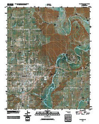 Tahlequah Oklahoma Historical topographic map, 1:24000 scale, 7.5 X 7.5 Minute, Year 2010