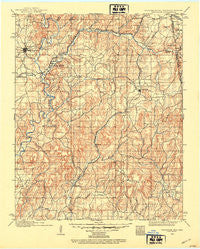 Tahlequah Oklahoma Historical topographic map, 1:125000 scale, 30 X 30 Minute, Year 1898