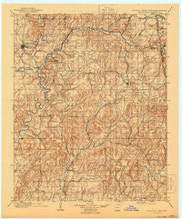 Tahlequah Oklahoma Historical topographic map, 1:125000 scale, 30 X 30 Minute, Year 1901