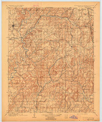 Tahlequah Oklahoma Historical topographic map, 1:125000 scale, 30 X 30 Minute, Year 1901