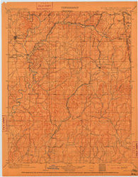 Tahlequah Oklahoma Historical topographic map, 1:125000 scale, 30 X 30 Minute, Year 1901