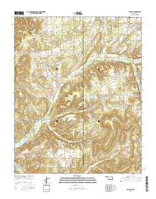 Tailholt Oklahoma Current topographic map, 1:24000 scale, 7.5 X 7.5 Minute, Year 2016