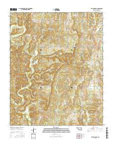 Tate Mountain Oklahoma Current topographic map, 1:24000 scale, 7.5 X 7.5 Minute, Year 2016