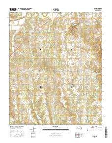Tatums Oklahoma Current topographic map, 1:24000 scale, 7.5 X 7.5 Minute, Year 2016