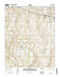Taupa Oklahoma Current topographic map, 1:24000 scale, 7.5 X 7.5 Minute, Year 2016