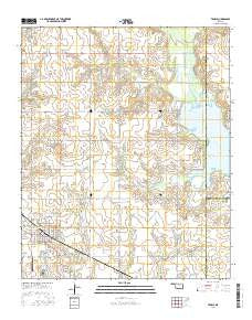 Temple Oklahoma Current topographic map, 1:24000 scale, 7.5 X 7.5 Minute, Year 2016