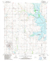 Temple Oklahoma Historical topographic map, 1:24000 scale, 7.5 X 7.5 Minute, Year 1987