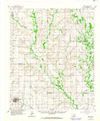 Temple Oklahoma Historical topographic map, 1:62500 scale, 15 X 15 Minute, Year 1962