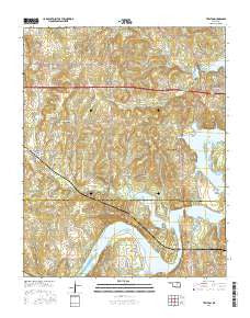 Terlton Oklahoma Current topographic map, 1:24000 scale, 7.5 X 7.5 Minute, Year 2016