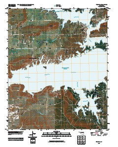 Texanna Oklahoma Historical topographic map, 1:24000 scale, 7.5 X 7.5 Minute, Year 2010