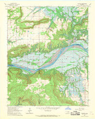 Texanna Oklahoma Historical topographic map, 1:24000 scale, 7.5 X 7.5 Minute, Year 1963