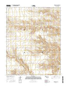 Texhoma NE Oklahoma Current topographic map, 1:24000 scale, 7.5 X 7.5 Minute, Year 2016