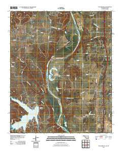 Thackerville Oklahoma Historical topographic map, 1:24000 scale, 7.5 X 7.5 Minute, Year 2010