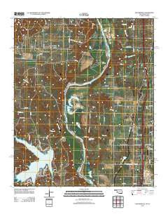 Thackerville Oklahoma Historical topographic map, 1:24000 scale, 7.5 X 7.5 Minute, Year 2012