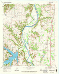 Thackerville Oklahoma Historical topographic map, 1:24000 scale, 7.5 X 7.5 Minute, Year 1968