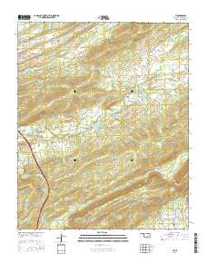 Ti Oklahoma Current topographic map, 1:24000 scale, 7.5 X 7.5 Minute, Year 2016