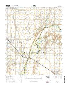 Tipton Oklahoma Current topographic map, 1:24000 scale, 7.5 X 7.5 Minute, Year 2016