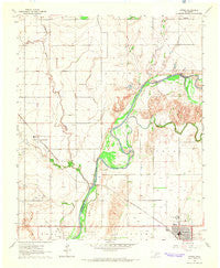 Tipton Oklahoma Historical topographic map, 1:24000 scale, 7.5 X 7.5 Minute, Year 1964