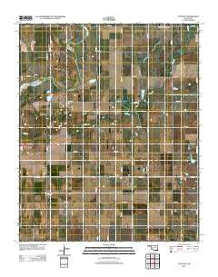 Tipton SE Oklahoma Historical topographic map, 1:24000 scale, 7.5 X 7.5 Minute, Year 2012