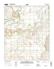 Tipton SE Oklahoma Current topographic map, 1:24000 scale, 7.5 X 7.5 Minute, Year 2016
