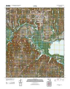 Tishomingo Oklahoma Historical topographic map, 1:24000 scale, 7.5 X 7.5 Minute, Year 2012