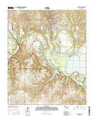 Tishomingo Oklahoma Current topographic map, 1:24000 scale, 7.5 X 7.5 Minute, Year 2016