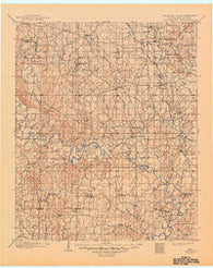 Tishomingo Oklahoma Historical topographic map, 1:125000 scale, 30 X 30 Minute, Year 1901