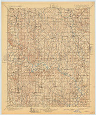 Tishomingo Oklahoma Historical topographic map, 1:125000 scale, 30 X 30 Minute, Year 1901