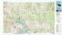 Tishomingo Oklahoma Historical topographic map, 1:100000 scale, 30 X 60 Minute, Year 1985